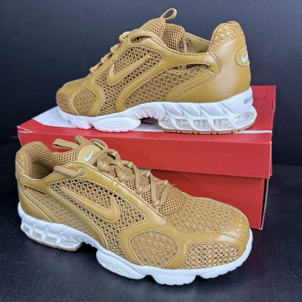 Nike Air Zoom Spiridon Cage 2 Men's Size 11 Wheat/White-Sail HQ3552-799 Sneakers